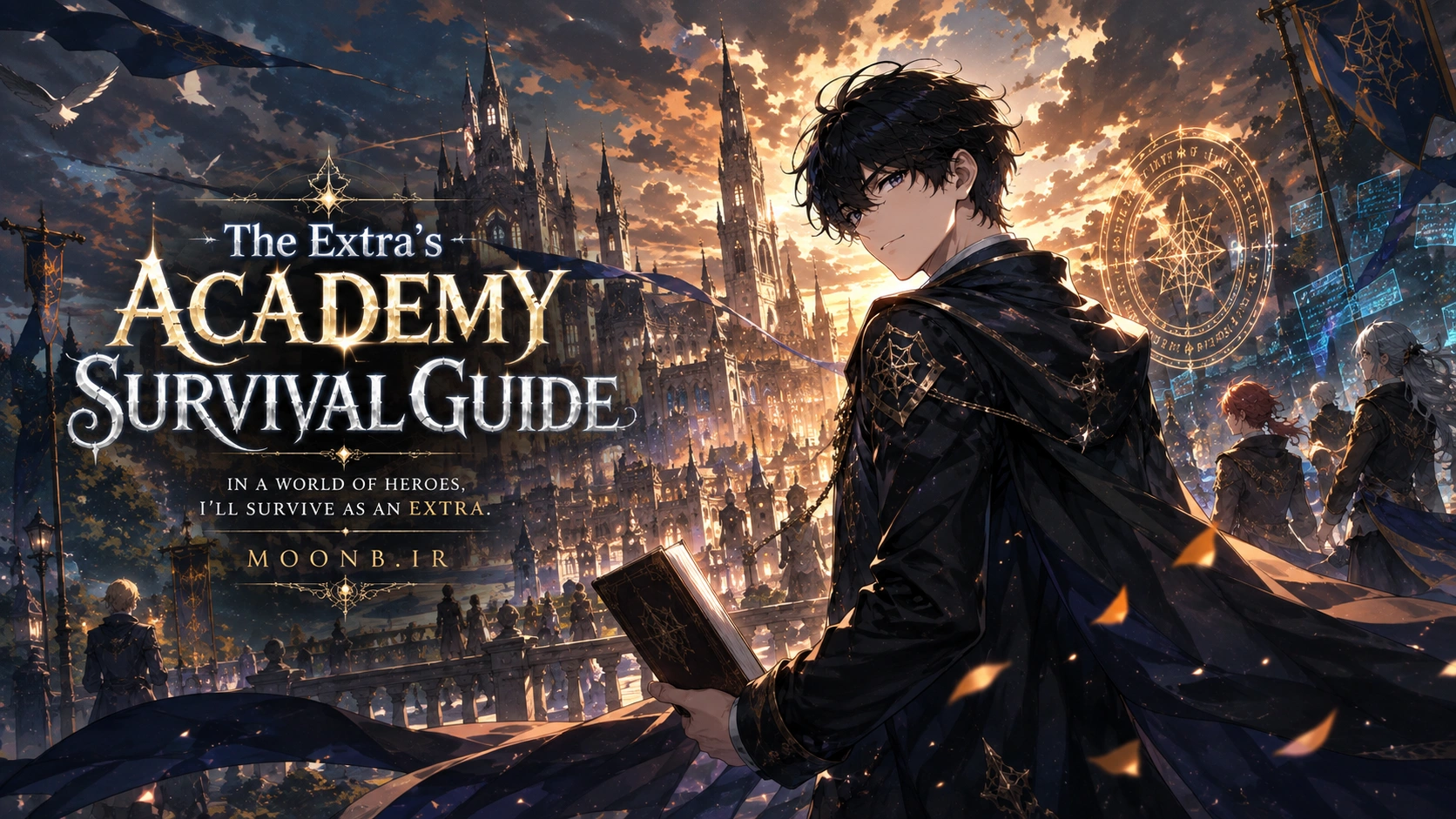 بنر مانهوا چگونه در آکادمی زنده بمانیم - The Extra's Academy Survival Guide